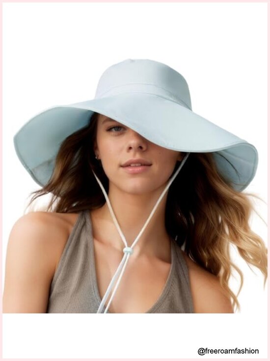 Reversible Wide Brim Sun Bucket Hat UPF50+ Foldable Travel main image 4